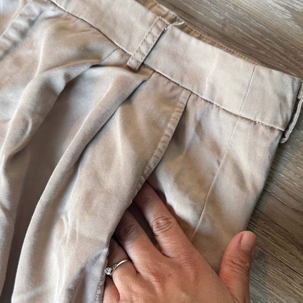 Reformation Mason Light Beige High-Waist 100% Tencel Pants Size: 4 - Picture 4 of 9
